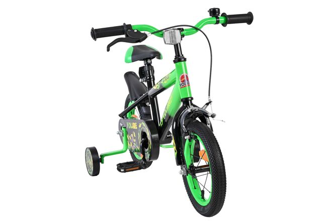 Volare Strike Kinderfiets - Jongens - 12 inch - Zwart Groen