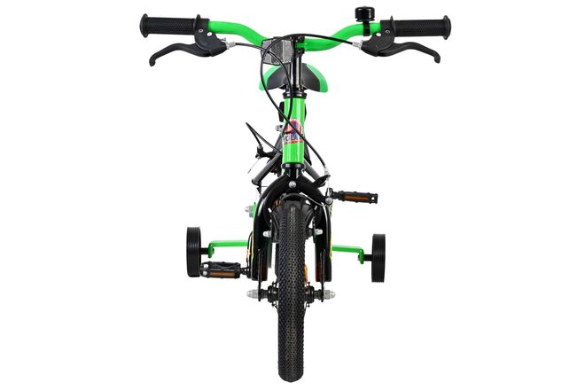 Volare Strike Kinderfiets - Jongens - 12 inch - Zwart Groen - Twee Handremmen