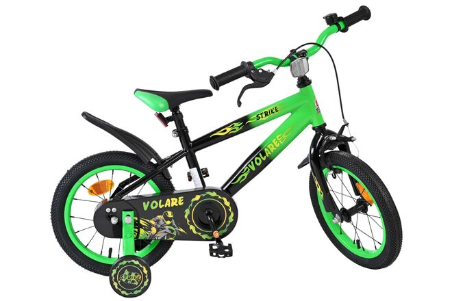 Volare Strike Kinderfiets - Jongens - 14 inch - Zwart Groen