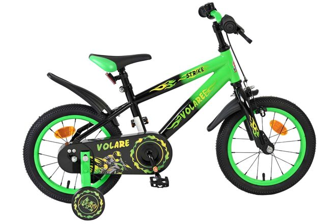 Volare Strike Kinderfiets – Jongens – 14 inch – Zwart Groen