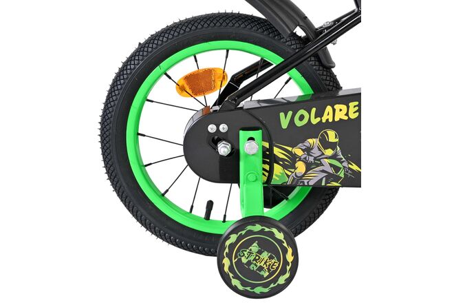Volare Strike Kinderfiets - Jongens - 14 inch - Zwart Groen