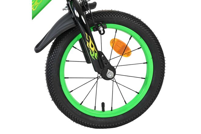 Volare Strike Kinderfiets - Jongens - 14 inch - Zwart Groen