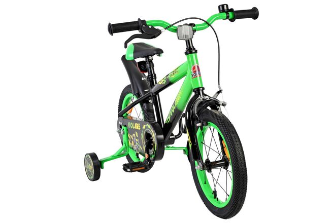 Volare Strike Kinderfiets - Jongens - 14 inch - Zwart Groen