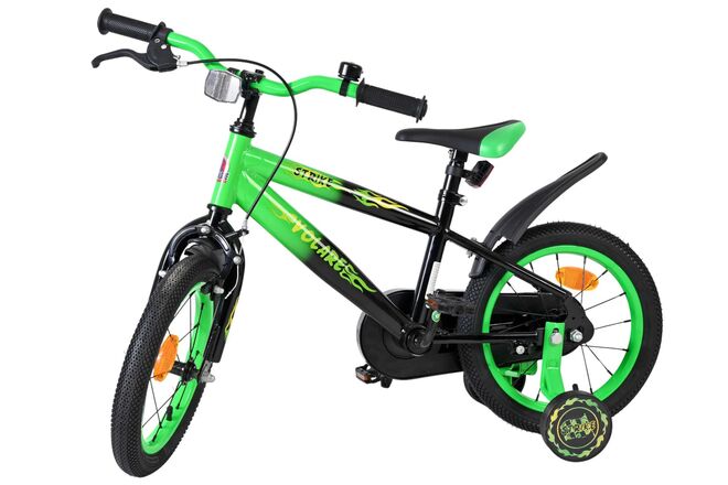 Volare Strike Kinderfiets - Jongens - 14 inch - Zwart Groen