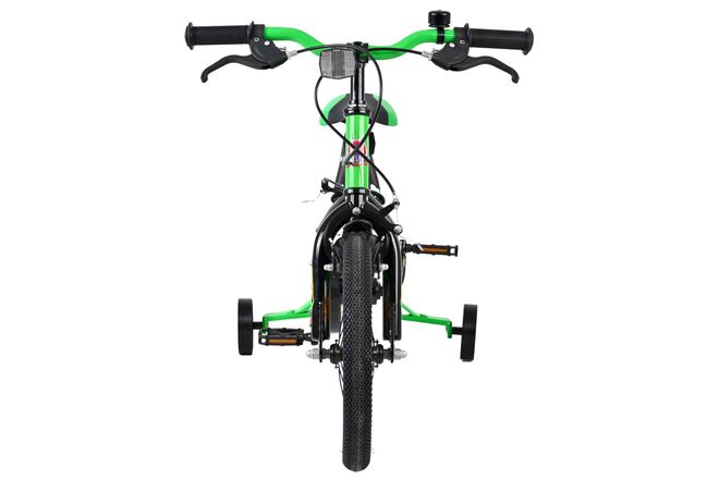 Volare Strike Kinderfiets - Jongens - 14 inch - Zwart Groen - Twee handremmen