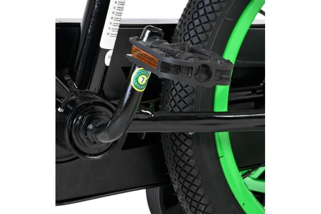 Volare Strike Kinderfiets - Jongens - 14 inch - Zwart Groen - Twee handremmen