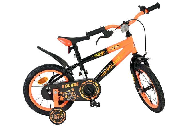 Volare Strike Kinderfiets - Jongens - 14 inch - Zwart Oranje