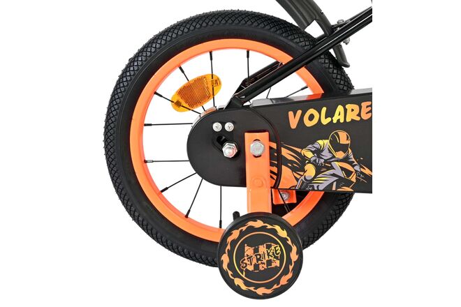 Volare Strike Kinderfiets - Jongens - 14 inch - Zwart Oranje