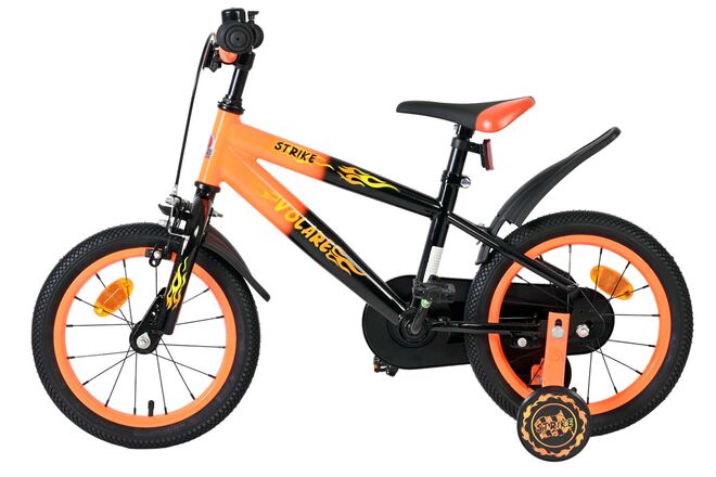 Volare Strike Kinderfiets - Jongens - 14 inch - Zwart Oranje