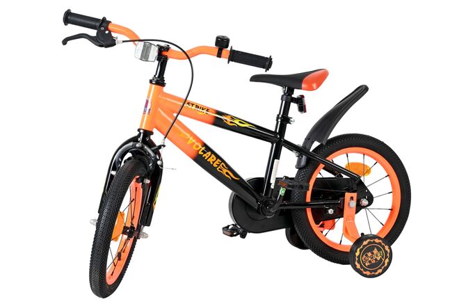 Volare Strike Kinderfiets - Jongens - 14 inch - Zwart Oranje