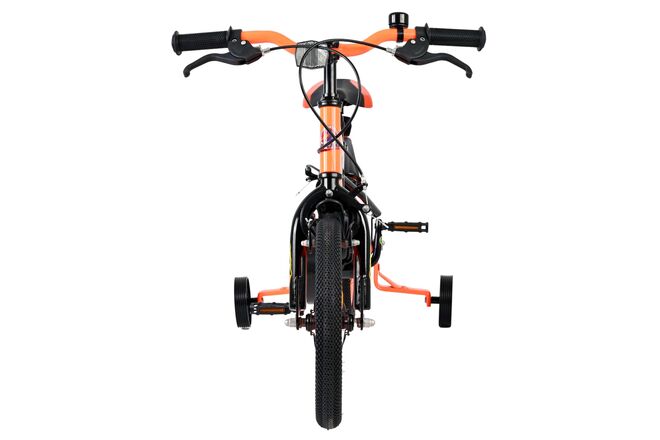 Volare Strike Kinderfiets - Jongens - 14 inch - Zwart Oranje - Twee handremmen