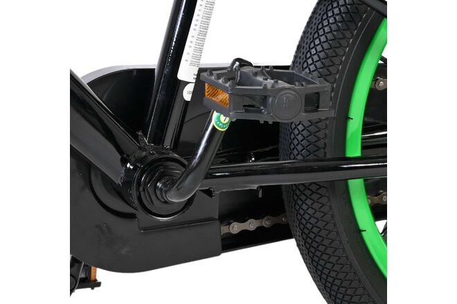 Volare Strike Kinderfiets - Jongens - 16 inch - Zwart Groen - Twee Handremmen