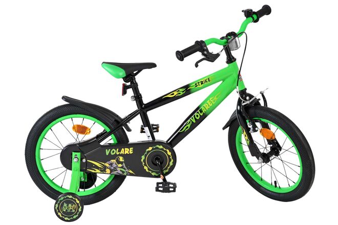Volare Strike Kinderfiets - Jongens - 16 inch - Zwart Groen