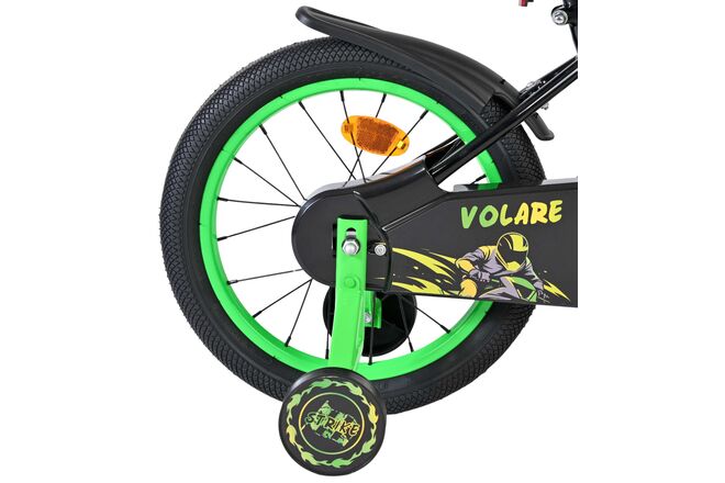 Volare Strike Kinderfiets - Jongens - 16 inch - Zwart Groen
