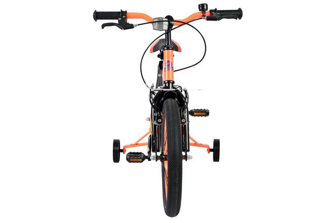 Volare Strike Kinderfiets - Jongens - 16 inch - Zwart Oranje - Twee Handremmen