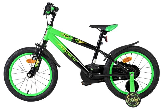 Volare Strike Kinderfiets - Jongens - 16 inch - Zwart Groen