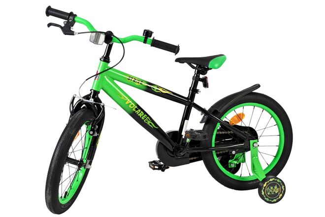 Volare Strike Kinderfiets - Jongens - 16 inch - Zwart Groen