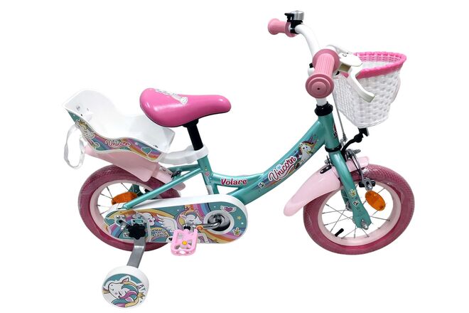 Volare Unicorn Kinderfiets - Meisjes - 12 inch - Groen