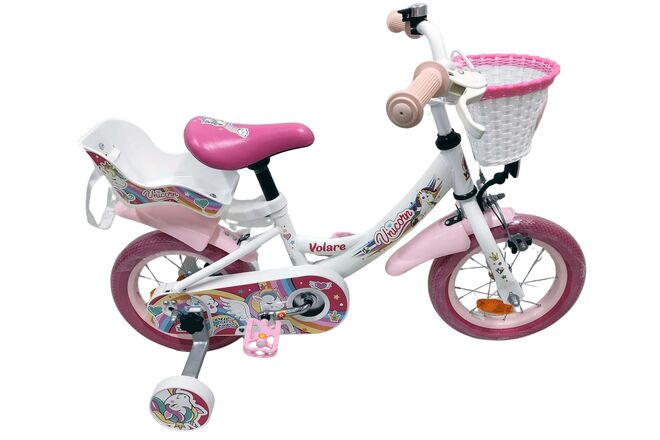 Volare Unicorn Kinderfiets - Meisjes - 12 inch - Wit