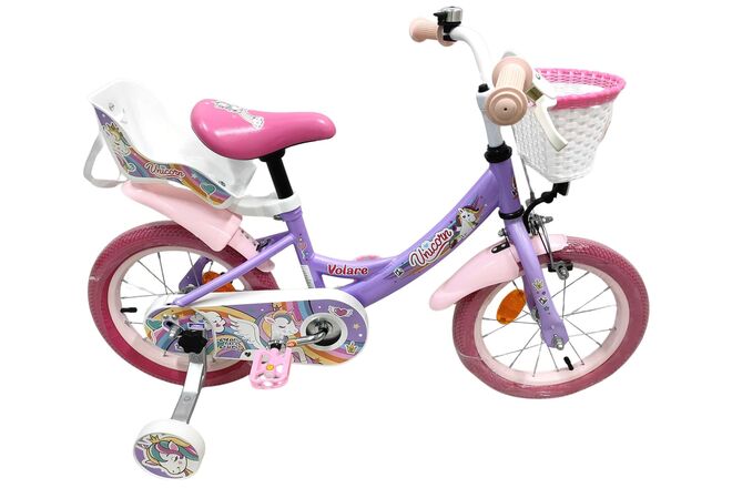 Volare Unicorn Kinderfiets - Meisjes - 14 inch - Paars