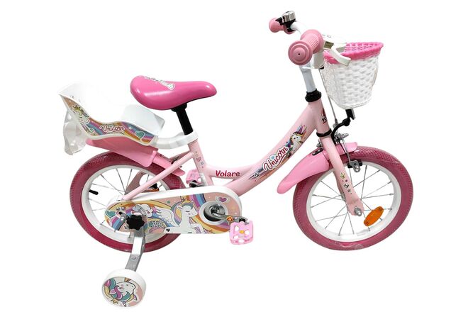 Volare Unicorn Kinderfiets - Meisjes - 14 inch - Roze