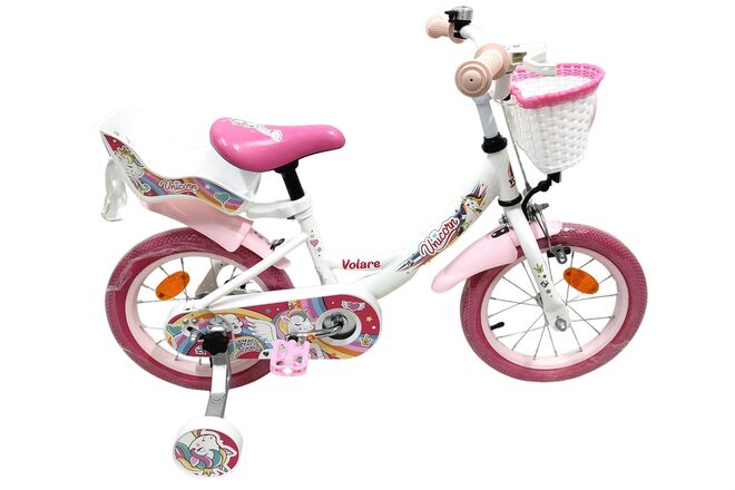 Volare Unicorn Kinderfiets - Meisjes - 14 inch - Wit