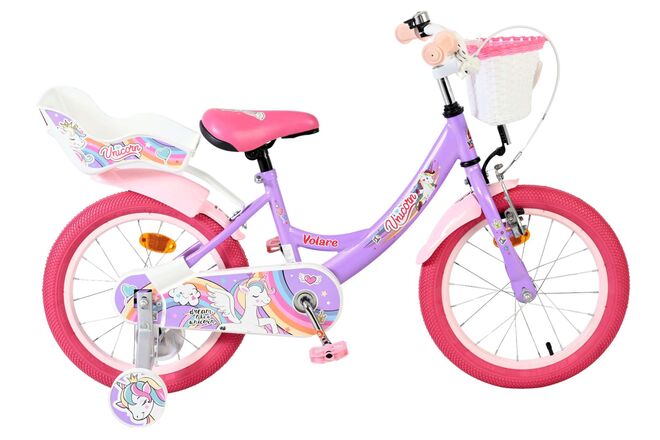 Volare Unicorn Kinderfiets – Meisjes – 16 inch – Paars