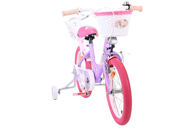 Volare Unicorn Kinderfahrrad – Mädchen – 16 Zoll – Lila