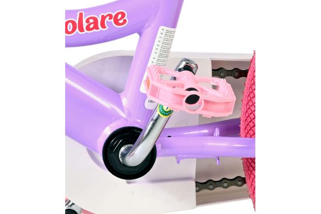 Volare Unicorn Kinderfahrrad – Mädchen – 16 Zoll – Lila