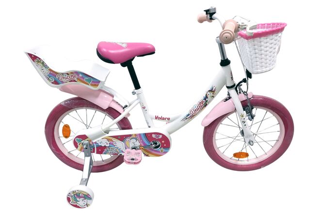 Volare Unicorn Kinderfiets - Meisjes - 16 inch - Wit