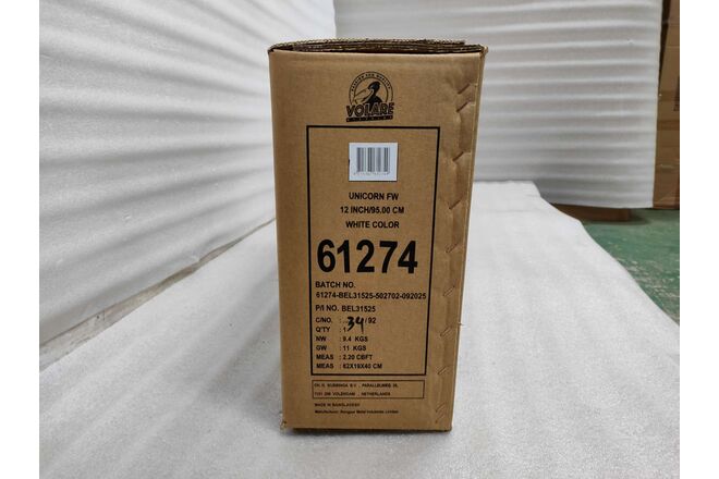 Volare Unicorn Kinderfiets - Meisjes - 12 inch - Wit - Twee handremmen