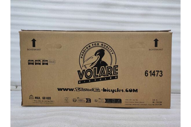 Volare Unicorn Kinderfiets - Meisjes - 14 inch - Wit