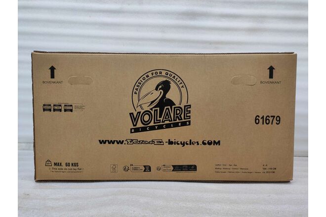 Volare Unicorn Children's Bicycle - Girls - 16 inch - White - Two Hand Brakes