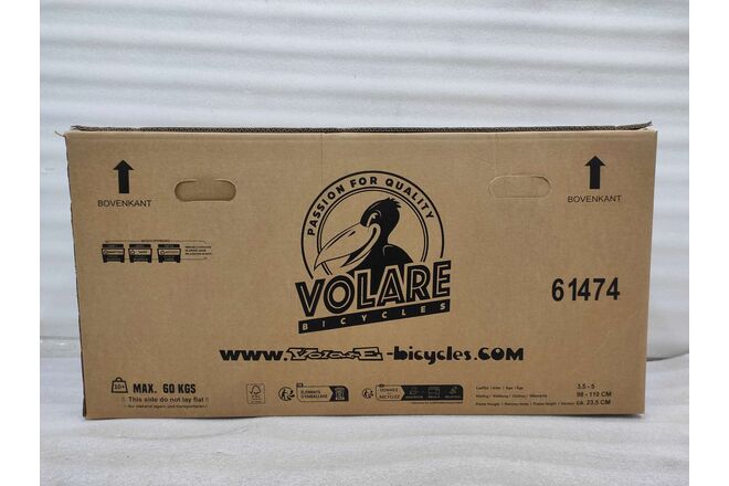 Volare Unicorn Children's Bicycle - Girls - 14 inch - White - Two Hand Brakes