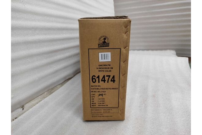 Volare Unicorn Children's Bicycle - Girls - 14 inch - White - Two Hand Brakes