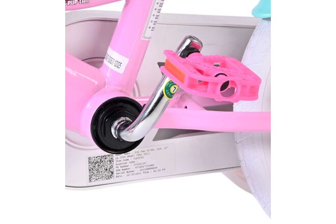 Paw Patrol Kinderfiets - Meisjes - 12 inch - Roze - Twee handremmen