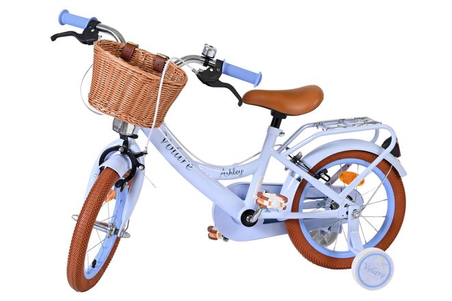 Volare Ashley Children's Bicycle - Girls - 14 inch - Pastel Blue - Two Hand Brakes
