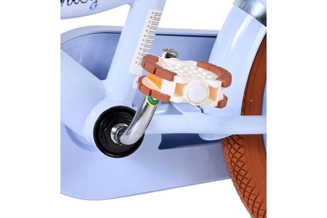 Volare Ashley Children's Bicycle - Girls - 14 inch - Pastel Blue - Two Hand Brakes