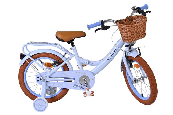 Volare Ashley Children's Bicycle - Girls - 16 inch - Pastel Blue - Two Hand Brakes