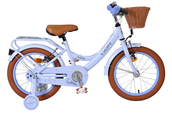 Volare Ashley Children's Bicycle - Girls - 16 inch - Pastel Blue - Two Hand Brakes