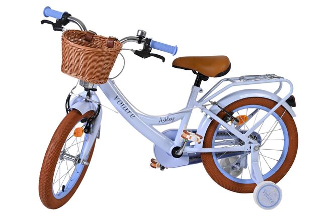 Volare Ashley Children's Bicycle - Girls - 16 inch - Pastel Blue - Two Hand Brakes