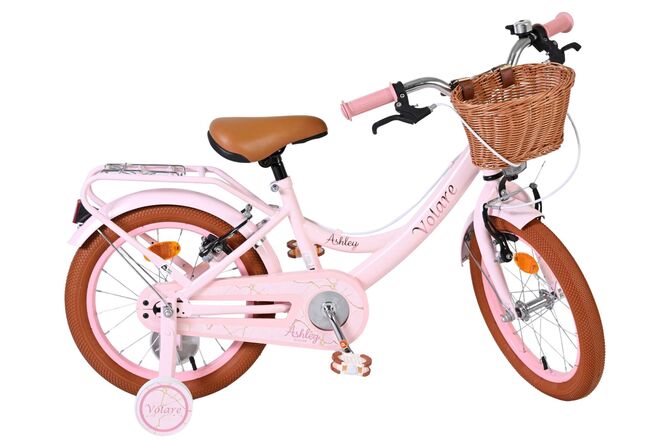Volare Ashley Children's Bicycle - Girls - 16 inch - Pink - Two Hand Brakes