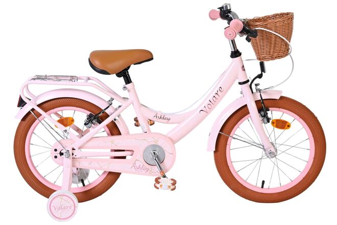 Volare Ashley Children's Bicycle - Girls - 16 inch - Pink - Two Hand Brakes