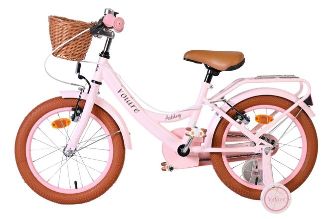 Volare Ashley Children's Bicycle - Girls - 16 inch - Pink - Two Hand Brakes