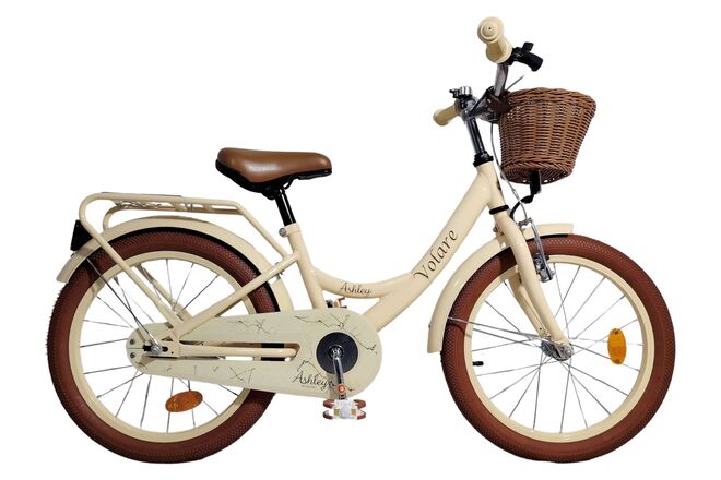 Volare Ashley Children's Bicycle - Girls - 16 inch - Cream - Two Hand Brakes