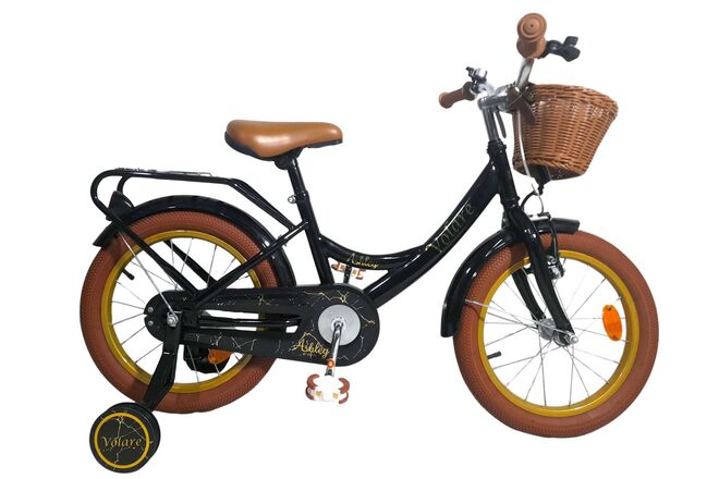 Volare Ashley Children's Bicycle - Girls - 16 inch - Black - Two Hand Brakes