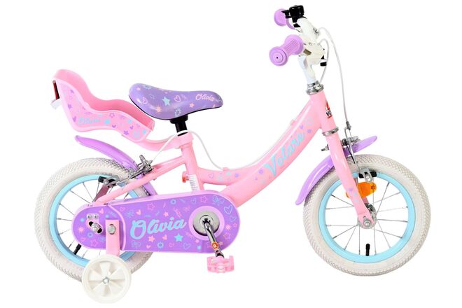 Volare Olivia Kinderfiets – Meisjes – 12 inch – Roze – Twee handremmen