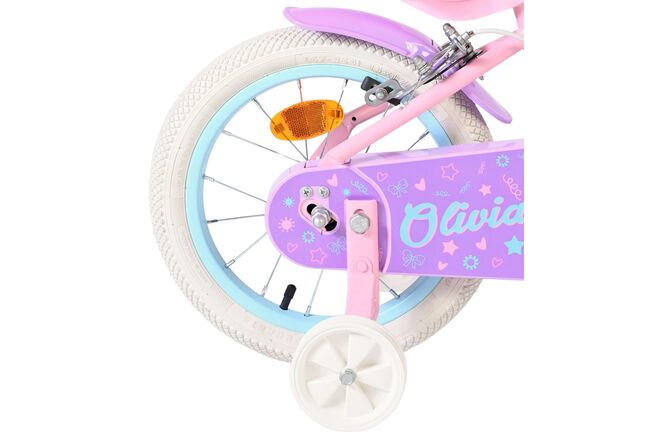Volare Olivia Kinderfiets - Meisjes - 14 inch - Roze - Twee Handremmen
