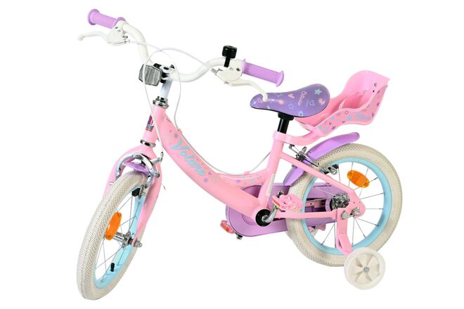 Volare Olivia Kinderfiets - Meisjes - 14 inch - Roze - Twee Handremmen