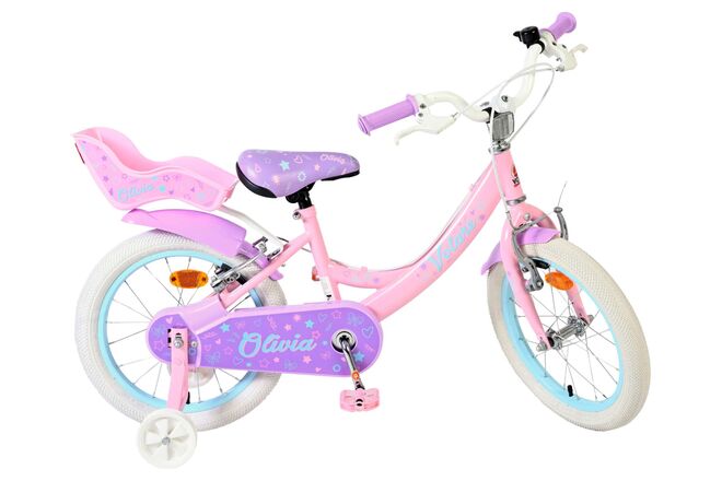 Volare Olivia Kinderfiets - Meisjes - 16 inch - Roze - Twee Handremmen